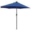 vidaXL Gartenparasol Blau 294 x 150 x 223 cm Stoff