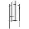 vidaXL Gartentor Woerden Stahl 1x1,7 m Schwarz