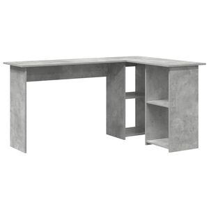 vidaXL Schreibtisch Betongrau 142 x 102 x 73 cm Holzwerkstoff