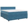 vidaXL Boxspringbett mit Matratze Dunkelblau 200 x 200 cm Samt