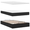 vidaXL Ottoman-Bett mit Matratzen & LEDs Schwarz 120x200 cm Samt