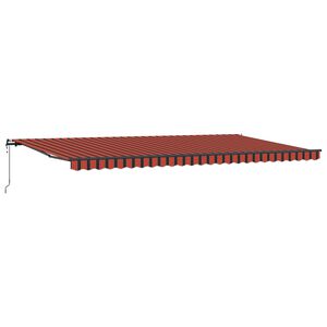vidaXL Ausziehbare Markise Orange und Braun 600 x 350 cm