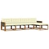 vidaXL Outdoor-Sofagarnitur 5 stk. Natur und Creme