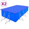 vidaXL Poolabdeckungen 2 Stk. PE Rechteckig 90 g/m&sup2; 540x270 cm