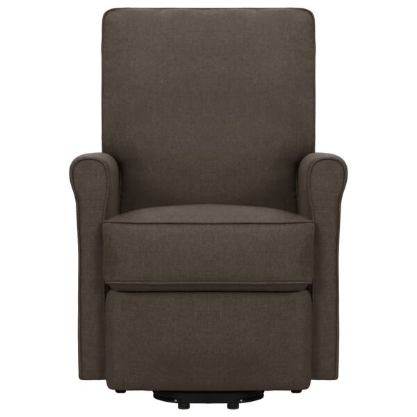 vidaXL Aufstehsessel Dunkelbraun Stoff