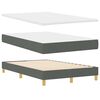vidaXL Boxspringbett mit Matratze Dunkelgrau 120 x 200 cm Stoff
