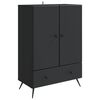 vidaXL Sideboard Schwarz 66 x 34,5 x 95 cm Holzwerkstoff