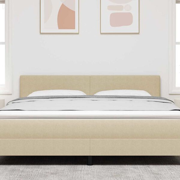 vidaXL LED Kopfteil mit LED-Lichtleisten Grau-Gr&uuml;n 180 cm Polyester