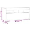 vidaXL TV-Schrank mit LED-Leuchten Altholz-Optik 90x35x40 cm