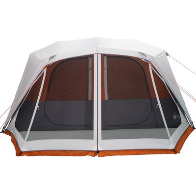 vidaXL Campingzelt mit LED 10 Personen Grau und Orange