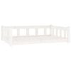 vidaXL Hundebett Wei&szlig; 105,5x75,5x28 cm Massivholz Kiefer