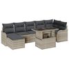 vidaXL Gartensofa-set 8 Stk. Hellgrau Poly Rattan
