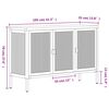 vidaXL Sideboard Schwarz 105x35x70 cm Glas und Stahl
