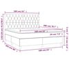 vidaXL Boxspringbett mit Matratze Dunkelblau 160x200 cm Samt