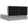 vidaXL Boxspringbett mit Matratze Hellgrau 200 x 200 cm Stoff