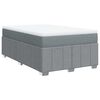 vidaXL Boxspringbett mit Matratze Hellgrau 120x190 cm Stoff