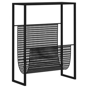 vidaXL Zeitschriftenst&auml;nder Schwarz 35x15x45 cm Stahl