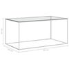 vidaXL Couchtisch Silbern 90x50x43 cm Edelstahl und Glas