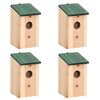 vidaXL Vogelh&auml;user 4 Stk. Holz 12x12x22 cm