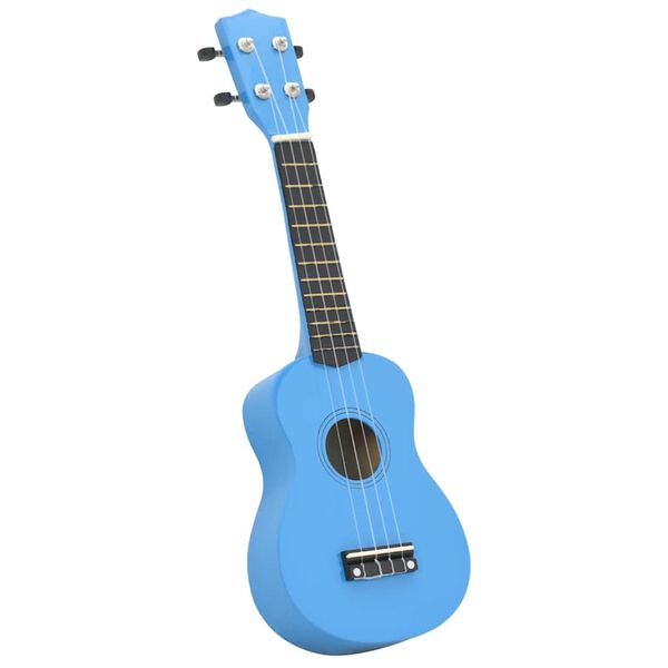 vidaXL Sopran-Ukulele-Set mit Tasche für Kinder Babyblau 21"