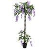 vidaXL K&uuml;nstlicher Bohnenblumenbaum Lila 80 x 18 x 160 cm