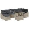 vidaXL Gartensofa-set 8 stk. Hellgrau Poly-Rattan