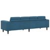 vidaXL Wohnzimmer Couch Blau 250 x 77 x 76 cm