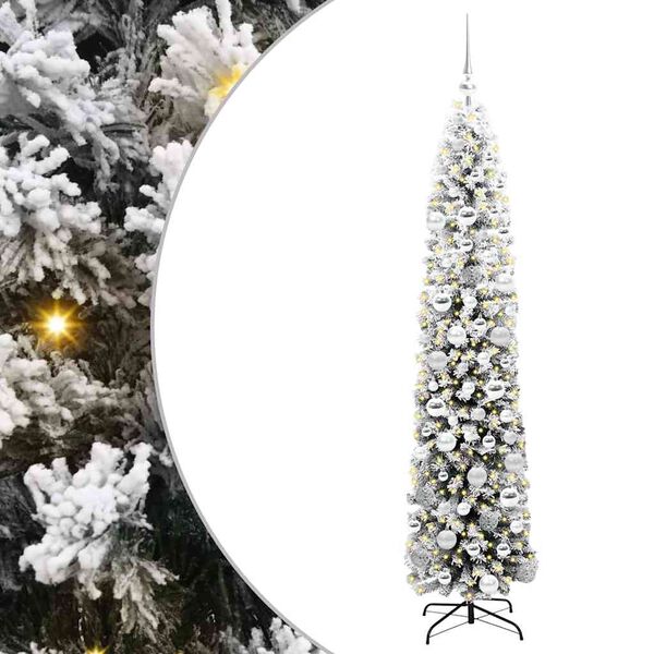 vidaXL Künstlicher Weihnachtsbaum mit 300 LEDs mit Ständer Grün 180 cm