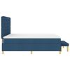 vidaXL Boxspringbett mit Matratze mit Kopfteil Blau 180 x 200 cm Stoff