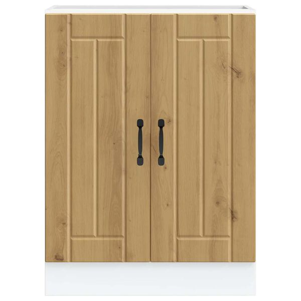 vidaXL Sp&uuml;lenunterschrank Lucca Artisan-Eiche Holzwerkstoff