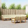 vidaXL Outdoor-Sofagarnitur mit Kissen 8 pcs Natur und Creme