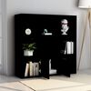 vidaXL Bücherregal Schwarz 98x30x98 cm Holzwerkstoff