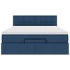 vidaXL Ottoman-Bett mit Matratze Blau 140x200 cm Stoff