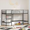 vidaXL Kinderloftbett Schwarz 99,5 x 190 cm Stahl