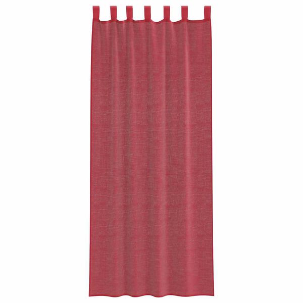 vidaXL Voile Vorhänge mit Schlaufen 2 Stk. Weinrot 140x260 cm