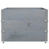 vidaXL Paletten-Aufsatzrahmen 3 Stk. Grau 120x80 cm Massivholz Kiefer