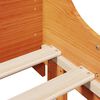 vidaXL Massivholzbett mit Regal ohne Matratze Wachsbraun 100x200 cm