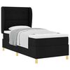 vidaXL Boxspringbett mit Kopfteil Schwarz 190 x 90 cm Stoff