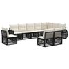 vidaXL Gartensofa-set 10 pcs Schwarz und Cremewei&szlig; Poly-Rattan