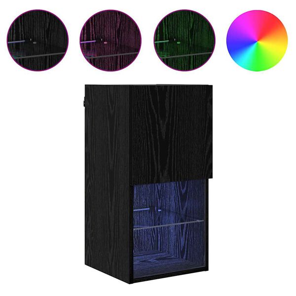 vidaXL Wandmontierte TV-Schr&auml;nke 2 pcs Schwarz Eichen-Optik