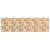 vidaXL K&uuml;chen Teppich Beige Pfoten 150 x 45 cm 100% Polyamid Waschbar