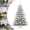 vidaXL K&uuml;nstlicher klappbarer Weihnachtsbaum Wei&szlig; 180 cm PE und PVC