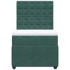 vidaXL Boxspringbett mit Matratze Dunkelgr&uuml;n 100x200 cm Samt