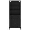 vidaXL Highboard Schwarz Eichen-Optik 69,5 x 34 x 180 cm Holzwerkstoff