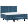 vidaXL Boxspringbett mit Matratze Dunkelblau 200x200 cm Samt