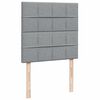 vidaXL Boxspringbett mit Matratze Hellgrau 90x190 cm Stoff