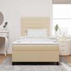 vidaXL Boxspringbett mit Matratze Creme 120 x 190 cm Stoff