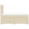 vidaXL Boxspringbett mit Matratze Creme 120x200 cm Stoff