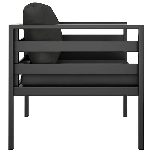 vidaXL Einzelsofa mit Kissen Aluminium Anthrazit