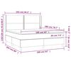 vidaXL Boxspringbett mit Matratze & LED Dunkelgrau 160x200 cm Stoff